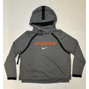 Nike Clemson University Sweatshirt Women’s Dri Fit Gray Hooded Pullover Size XL